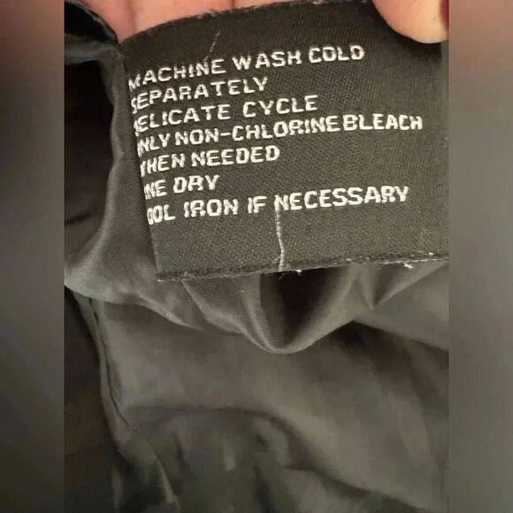 Black Rivet Pea Coat with belt | Size Medium | Black - Picture 14 of 14